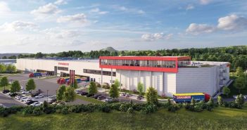 Standort Singen profitiert von Grenznähe Schweiz und intermodaler Anbindung Transco investiert vierzig Millionen Euro in bahnbrechendes Logistikzentrum (Foto: Goldbeck GmbH)